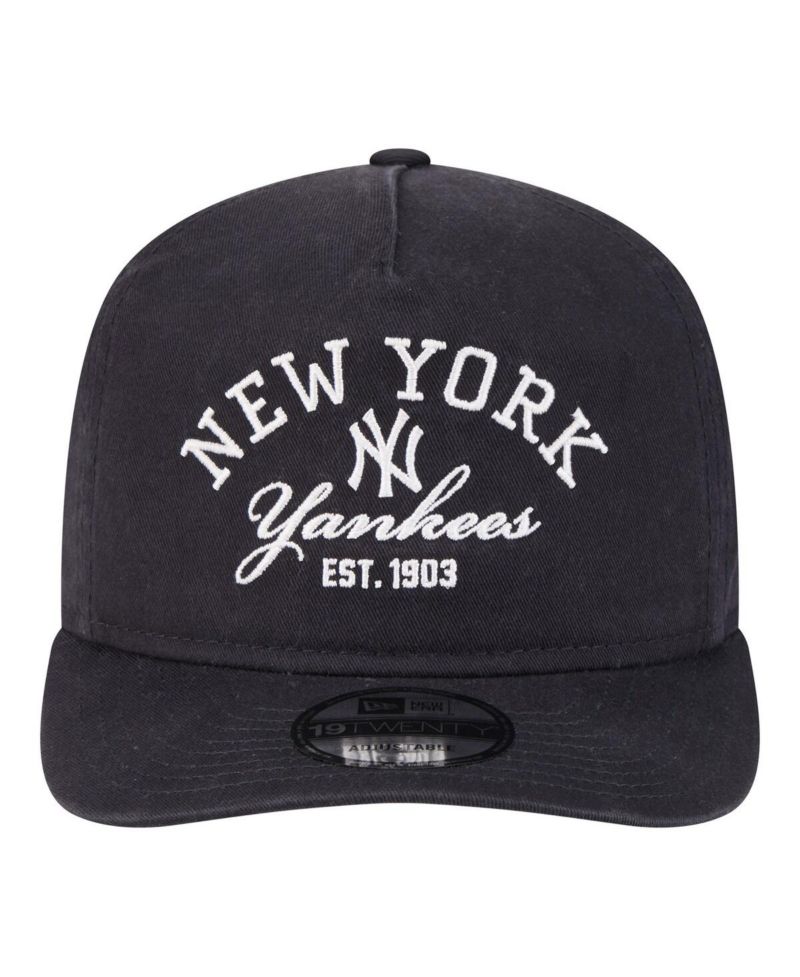 Men's Navy New York Yankees Stacked 19TWENTY Adjustable Hat