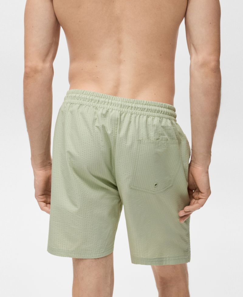 Men's Seersucker Swimming Trunks