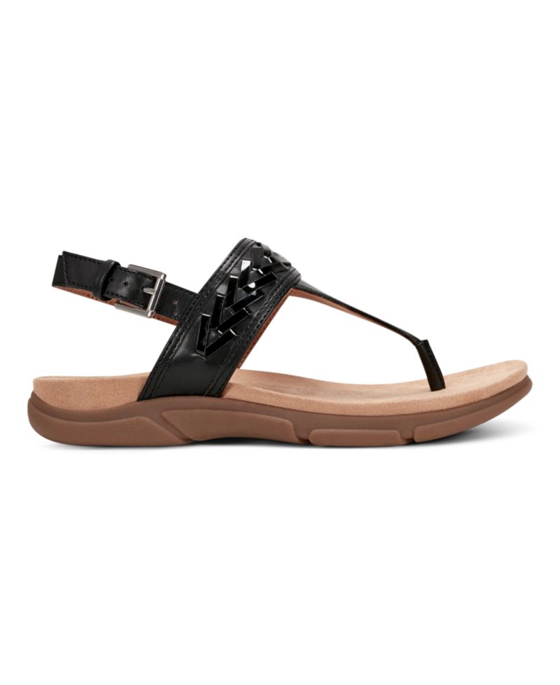 Monte Woven T-Strap Flat Slingback Sandals