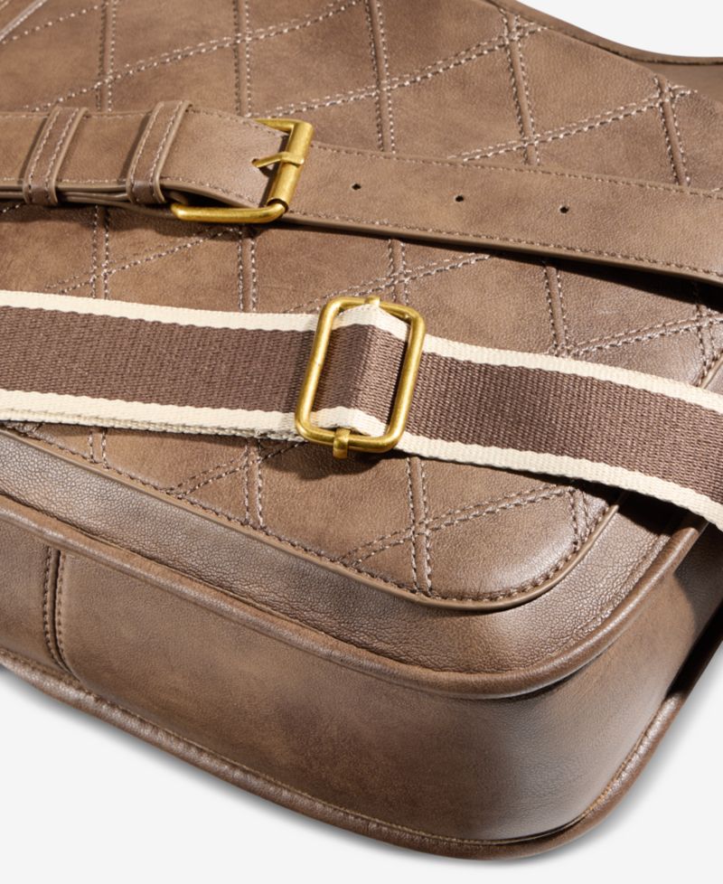 Diamond Quilted Dip Crossbody Bag