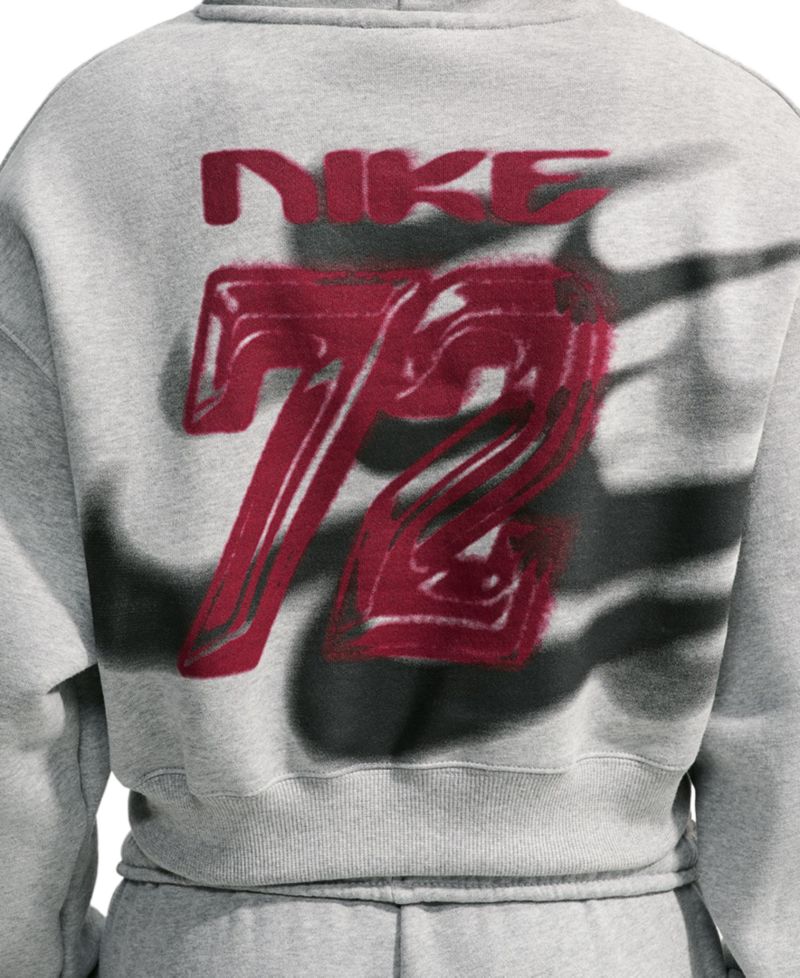 Women's Studio Fleece Cropped Oversized Pull-On Hoodie