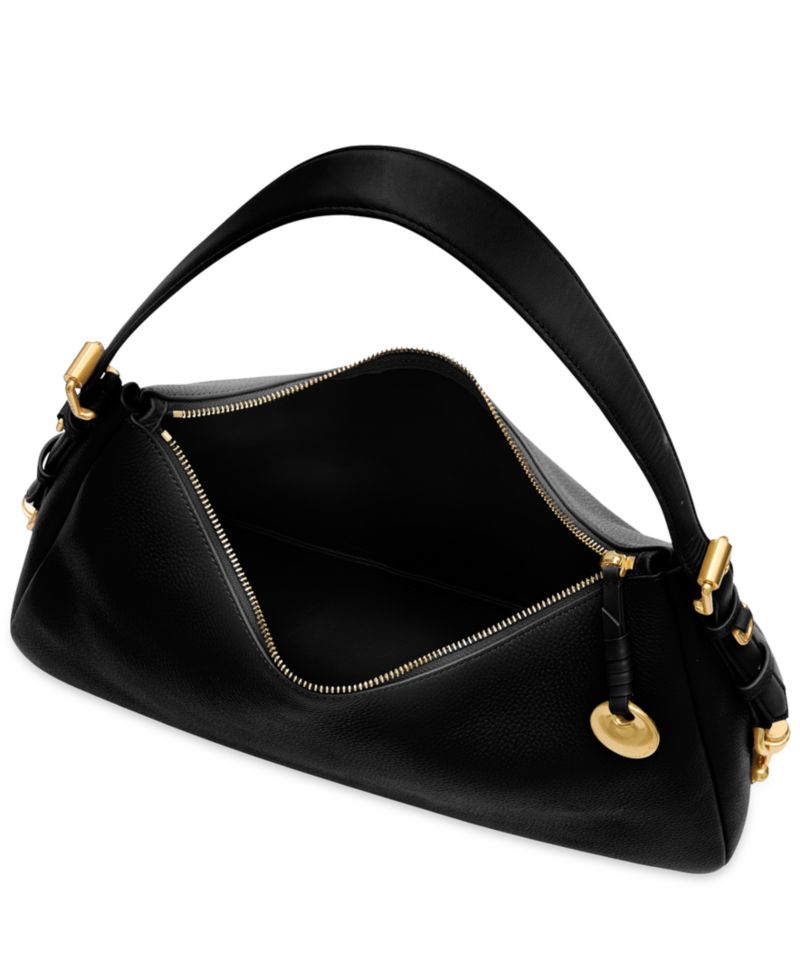 Mia Large Pebble Leather Shoulder Bag