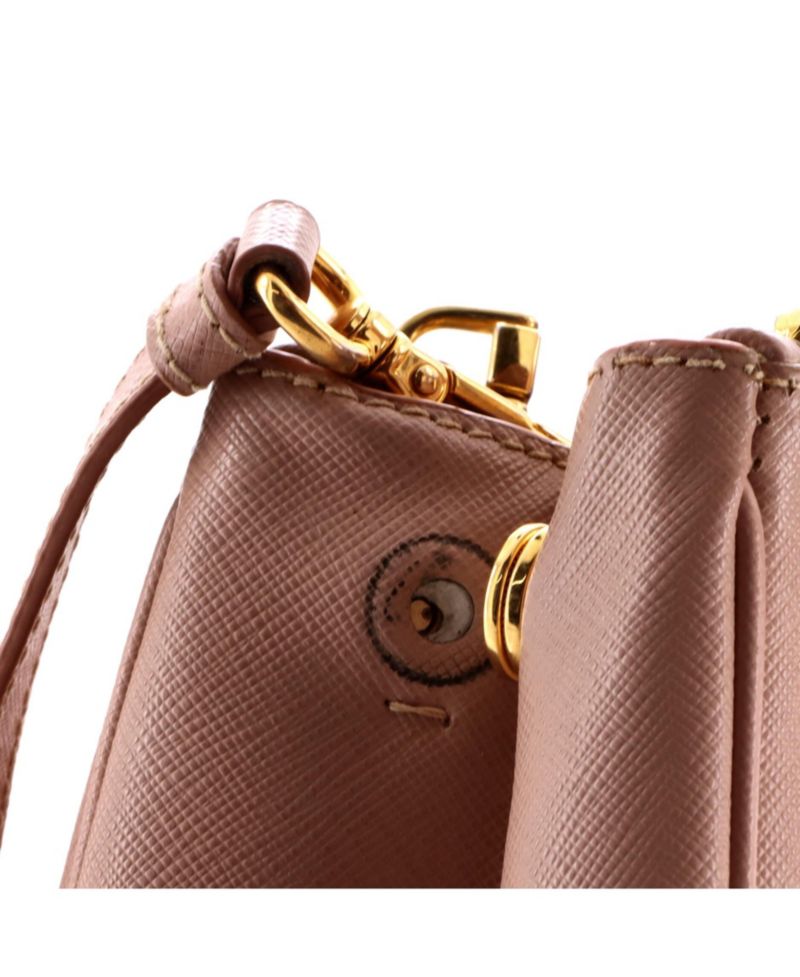Medium Double Zip Lux Tote Saffiano Leather
