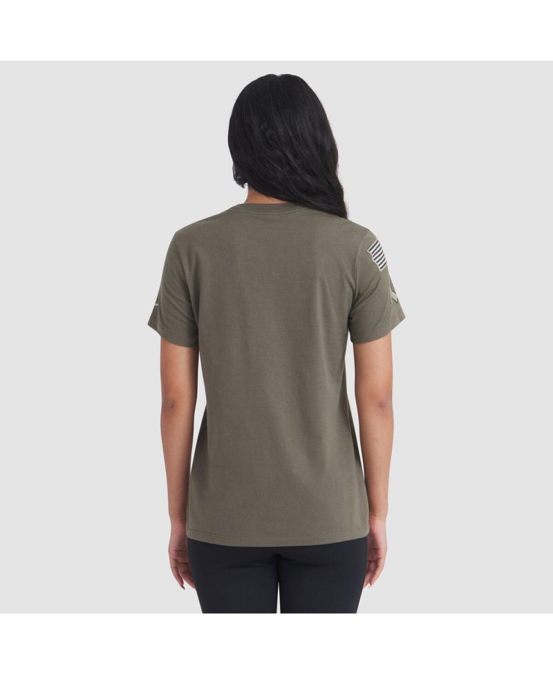 Women's Olive Chicago Bears 2025 Salute to Service Sideline T-Shirt