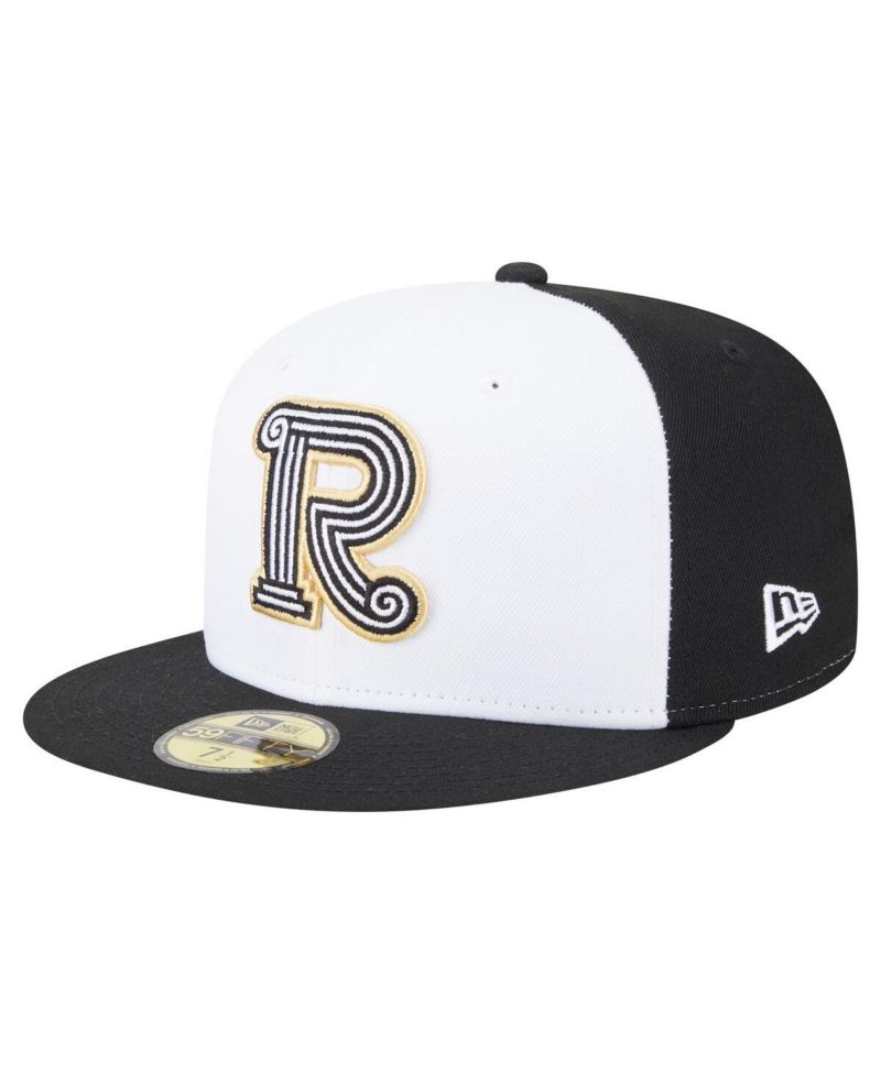 Men's White/Black Rome Emperors Authentic Collection 59FIFTY Fitted Hat