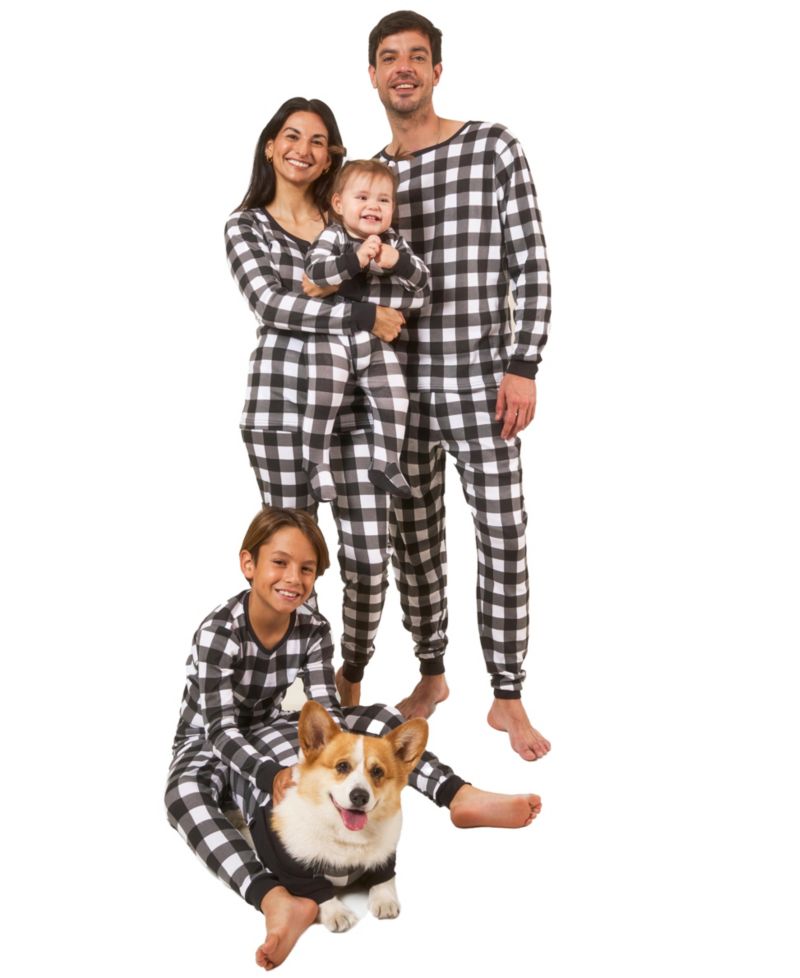 Men’s Two Piece Cotton Plaid Holiday Pajamas