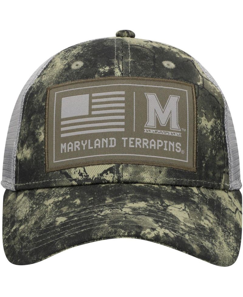 Men's Camo Maryland Terrapins Freedom Collection Blitzing Performance Trucker Hat