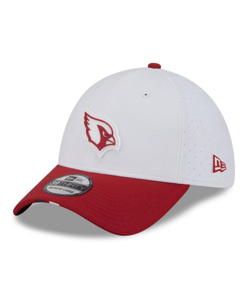 Men's White/Cardinal Arizona Cardinals 2025 NFL Training Camp 39THIRTY Flex Hat