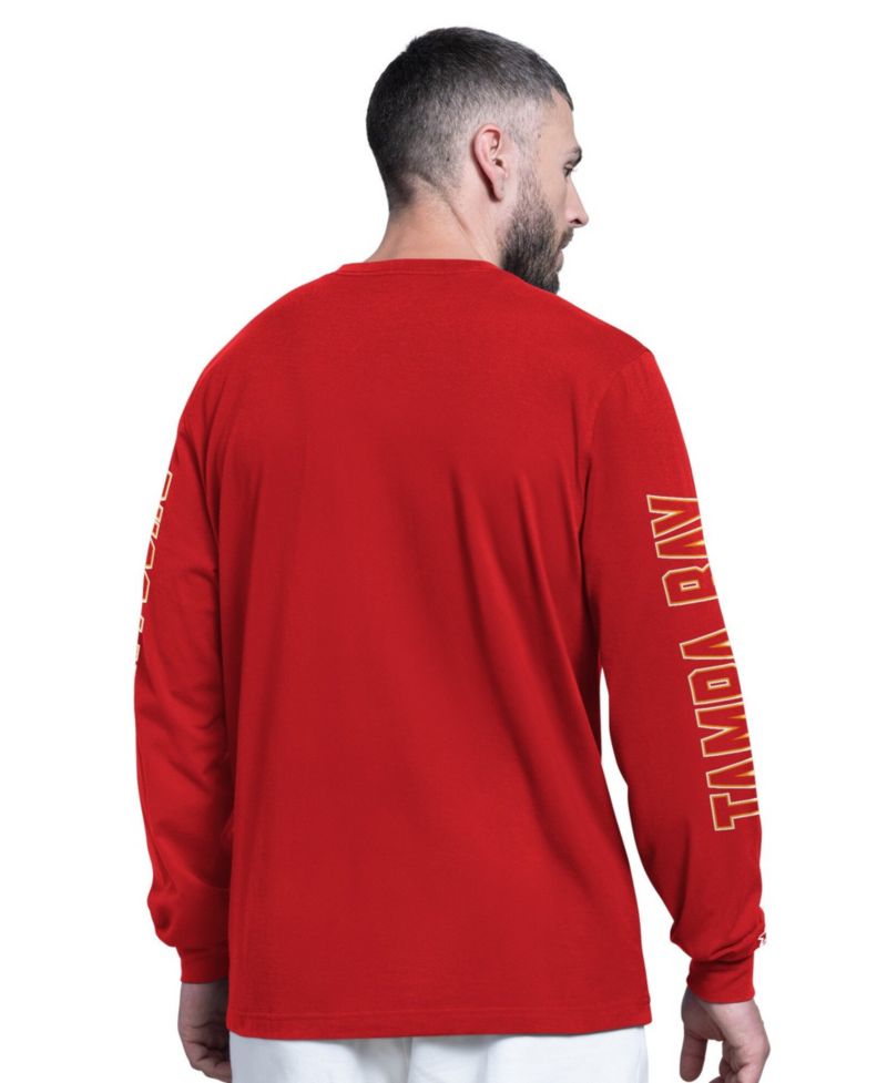 Men's Red Tampa Bay Buccaneers Clutch Hit II Logo Long-Sleeve T-Shirt