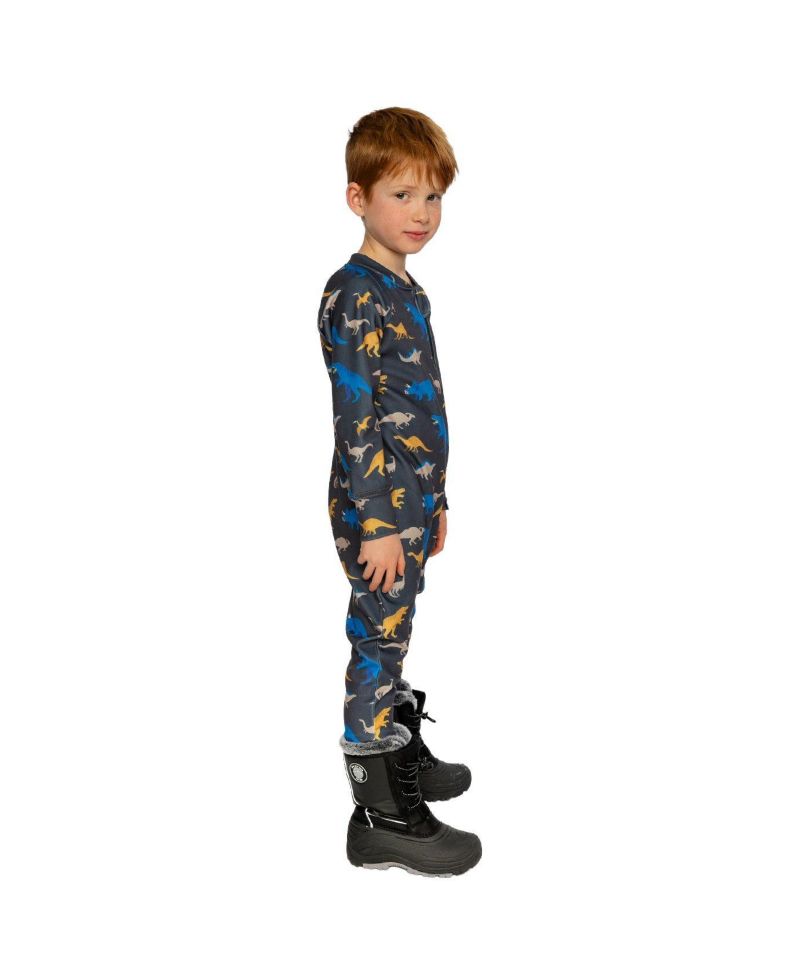 Baby Boys (6M- 24M) One Piece Thermal Underwear Dinosaur Print