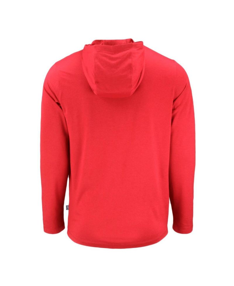 Men's Red Chicago Cubs Coastline Epic Comfort Eco Hoodie Long Sleeve T-Shirt