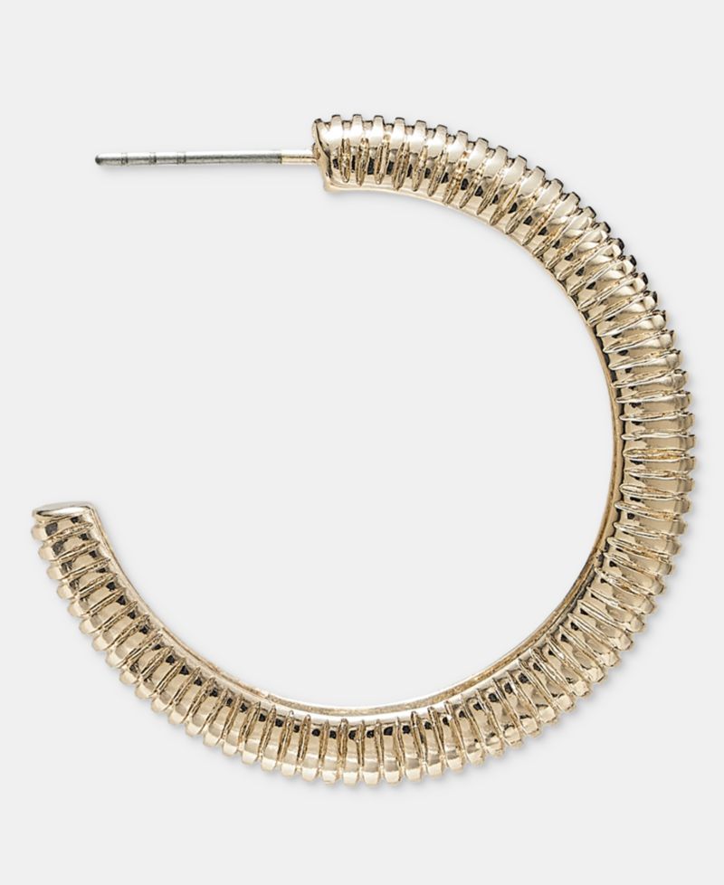 Textured Metal Hoop Earrings