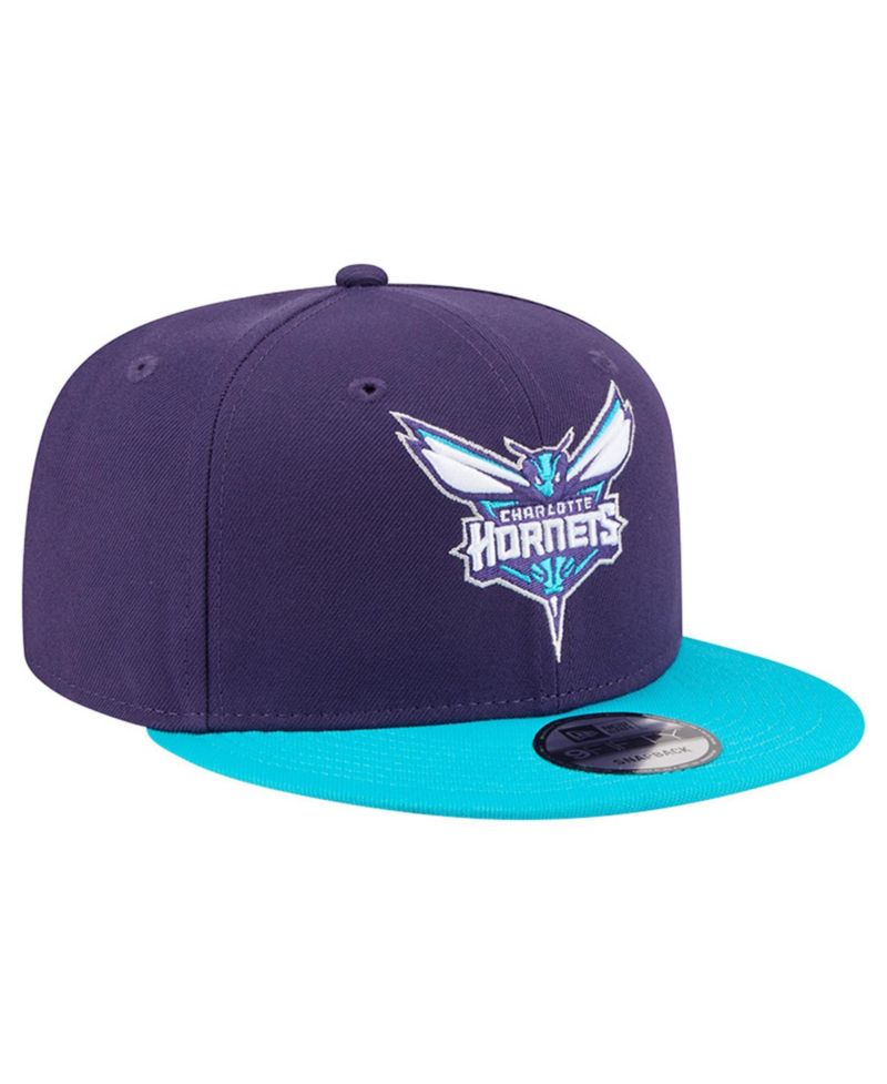 Men's Purple Charlotte Hornets Two-Tone 9FIFTY Snapback Hat