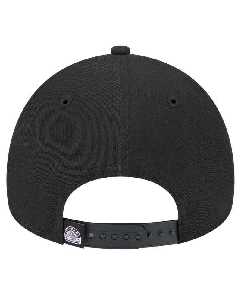 Men's Black Colorado Rockies 9FORTY A-Frame Adjustable Hat
