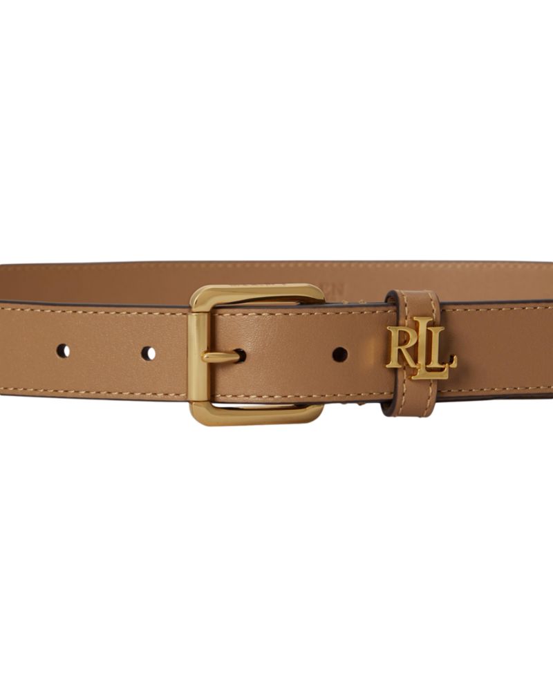 Logo Keeper Leather Skinny Belt