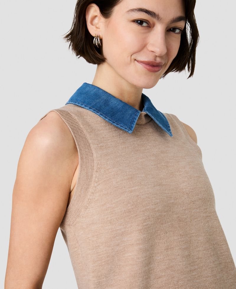 Women's Babysoft Collared Neck Knit Top