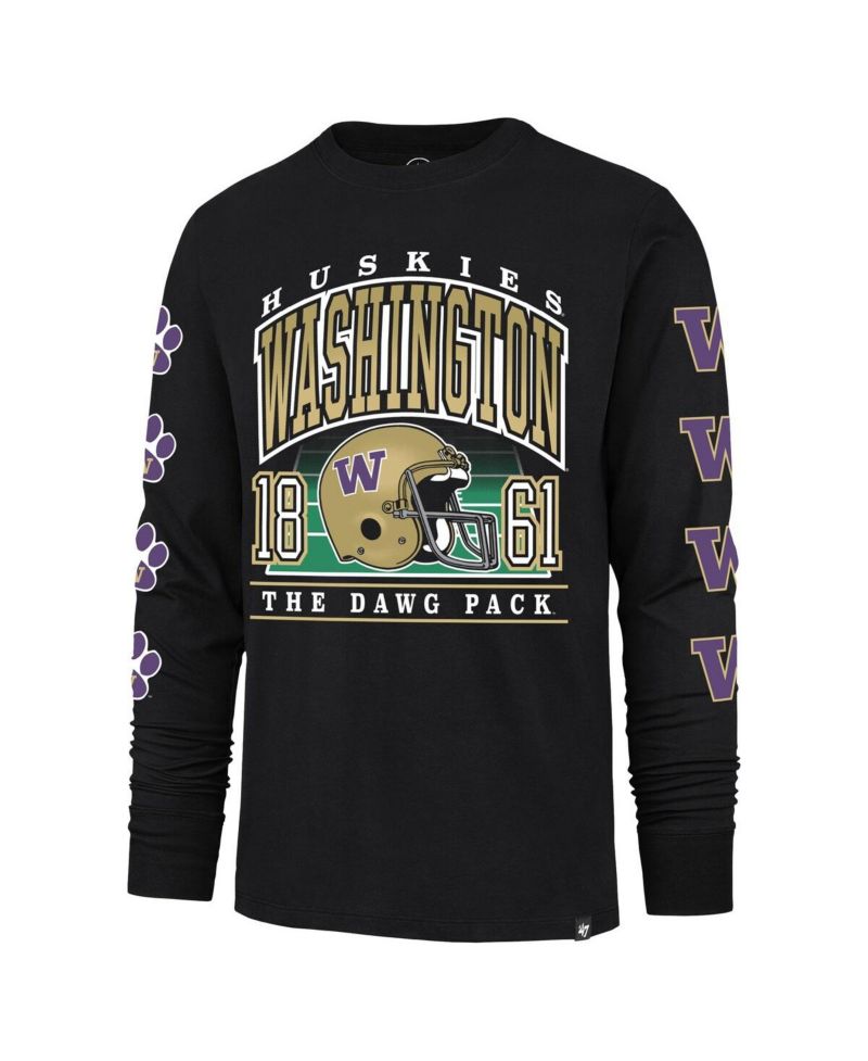 Men's Black Washington Huskies Go Big Long Sleeve T-Shirt
