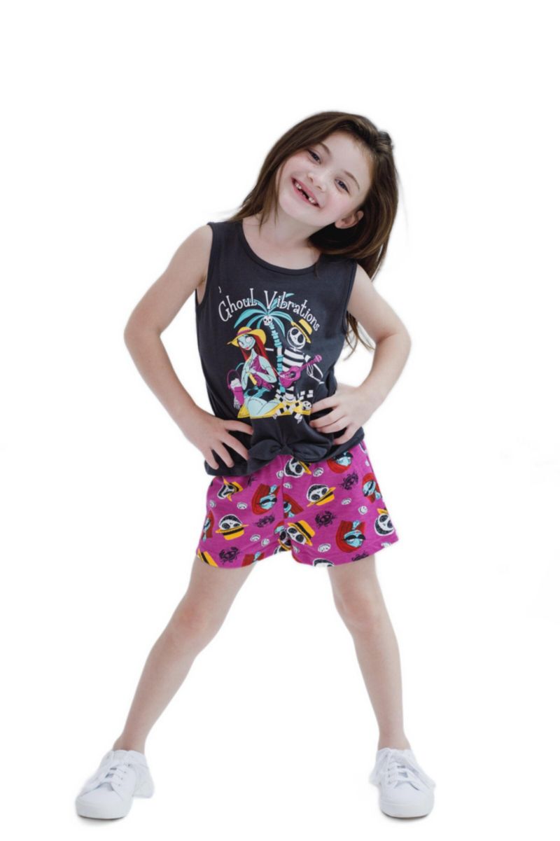Girls' Sleeveless 2-Piece Tank Top and Shorts Set