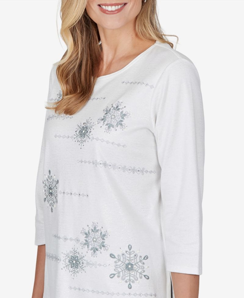 Petite Crewneck 3/4-Sleeve T-Shirt
