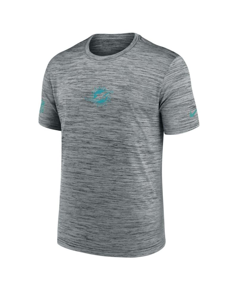 Men's Gray Miami Dolphins Sideline Velocity Performance T-Shirt