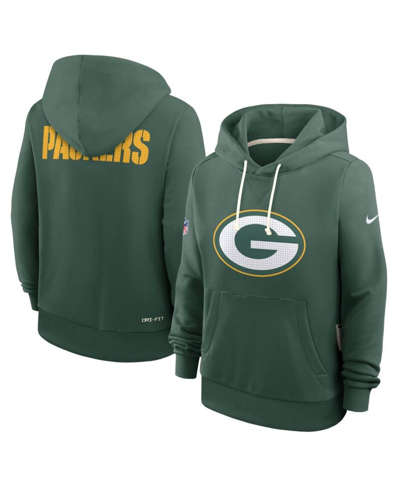 Women's Green Bay Packers Sideline Standard Issue Initial Home Dri-FIT Hoodie