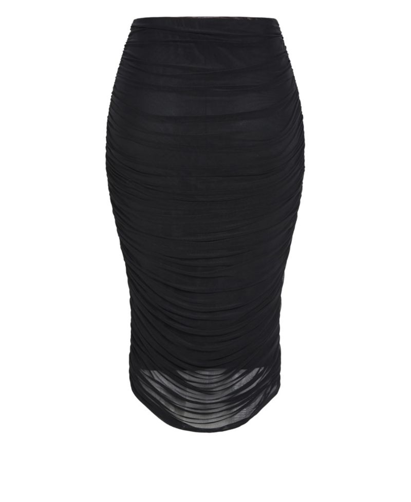 Women's Plus Size Anastasia Ruched Midi Skirt