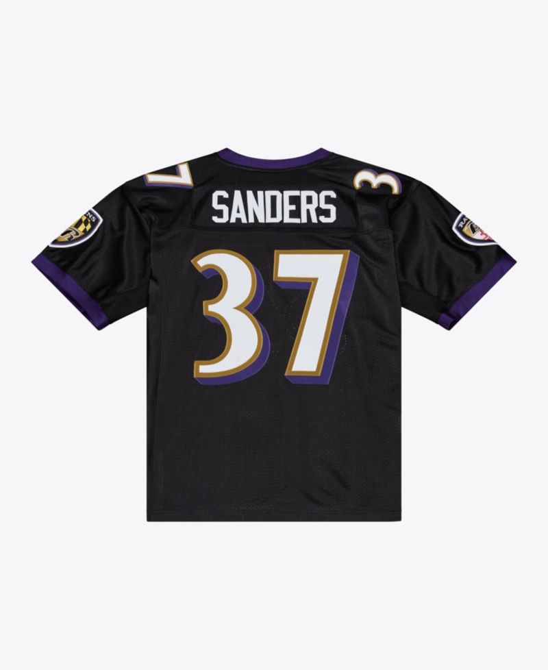 Men's Deion Sanders Black Baltimore Ravens 2005 Authentic Throwback Jersey