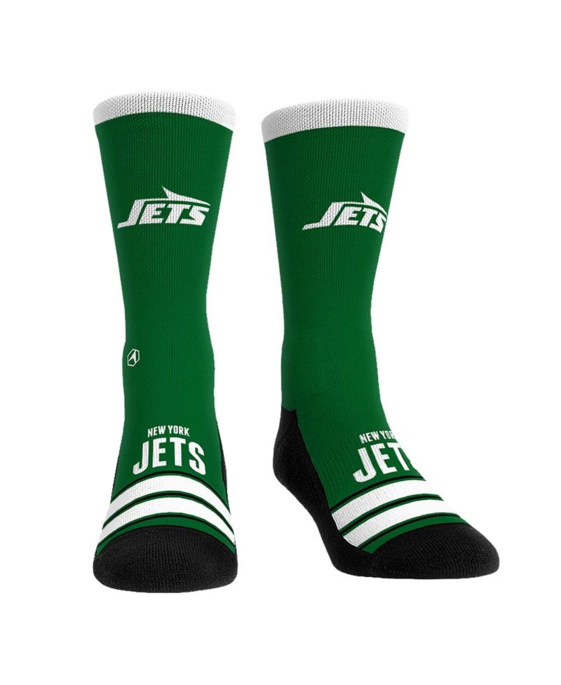 Men's and Women's New York Jets Gametime Stripe Crew Socks