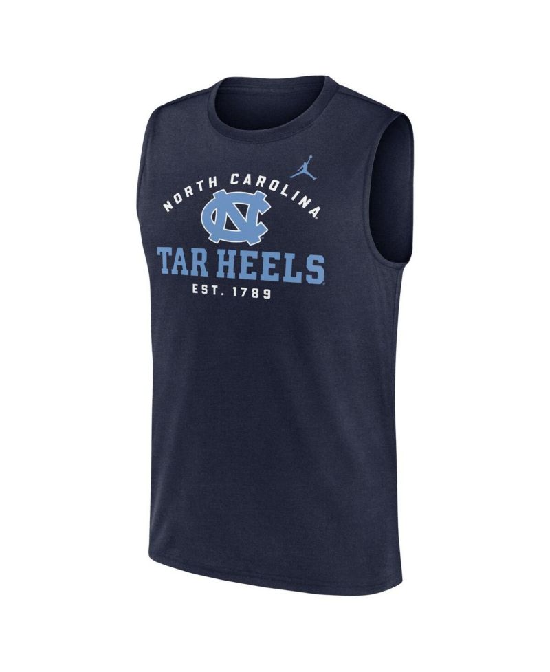 Men's Navy North Carolina Tar Heels Primetime Legend Lock Up Performance Muscle Tank Top