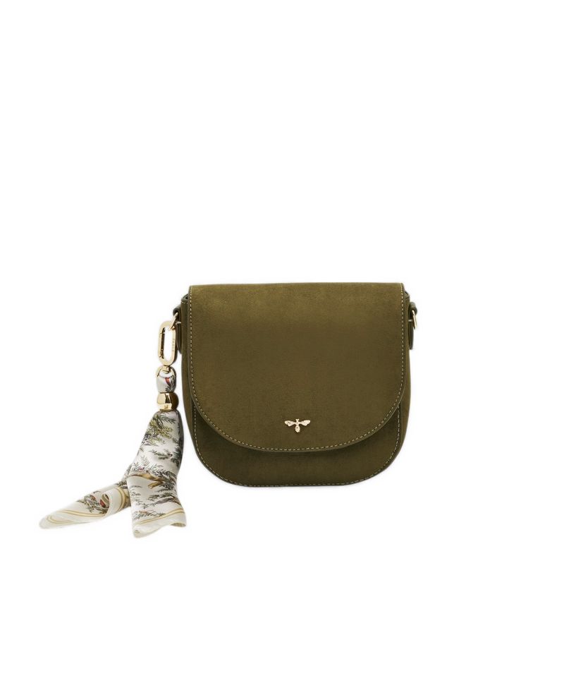 Beth Faux Suede Saddle Bag