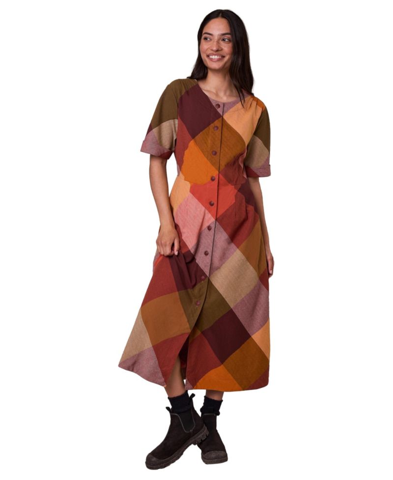 Women's Bias-Cut Cotton Midi Dress