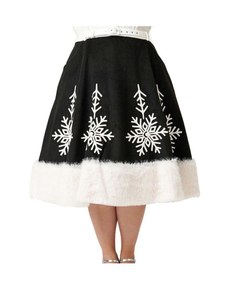 Plus Size High Waist Soda Shop Swing Skirt
