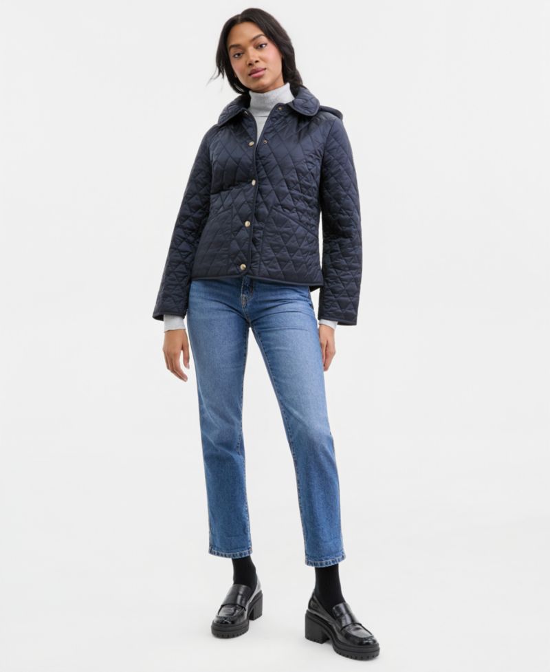 Women's Short Hooded Quilted Coat