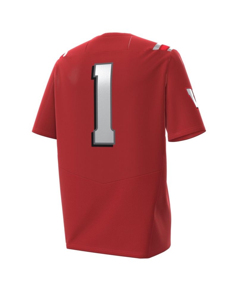Men's #1 Red Wisconsin Badgers 2026 Lambeau Field Collection Replica Football Jersey