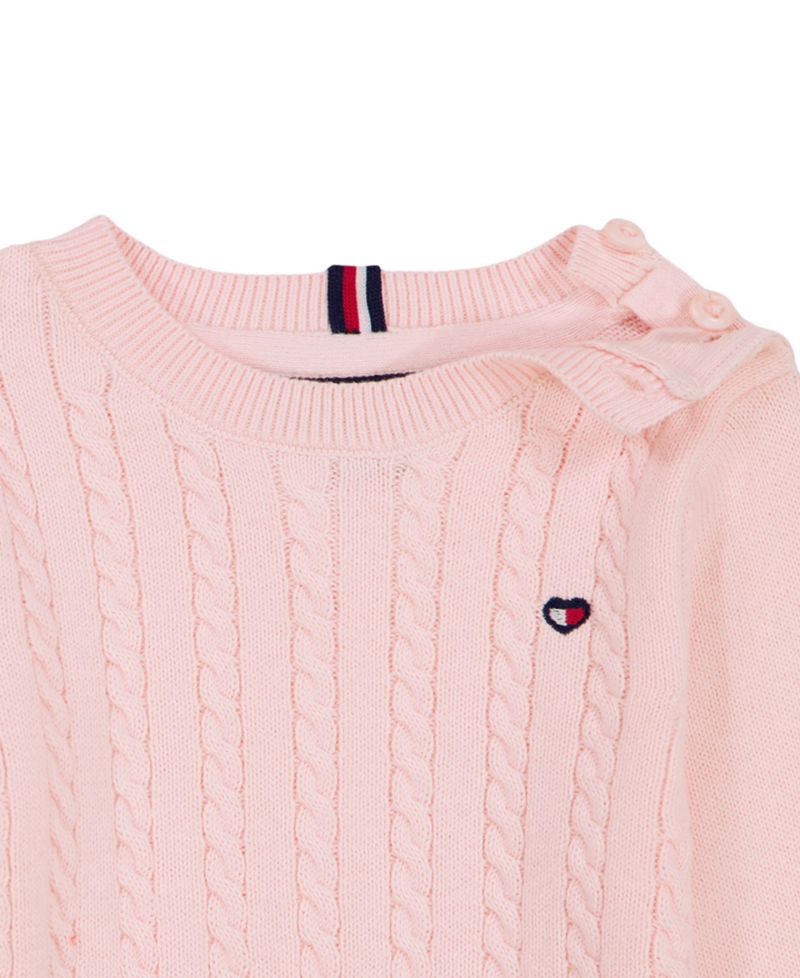 Baby Girls' Crewneck Coverall and Hat, 2-Piece Set