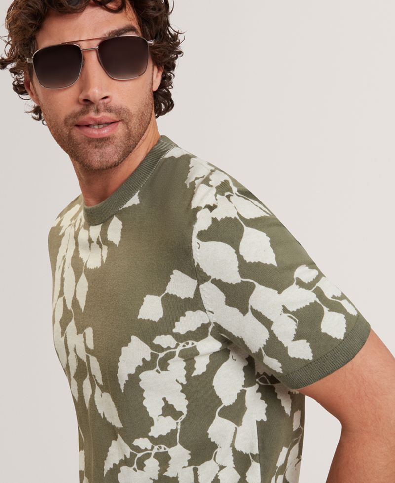 Men's Alddat Leaf Knitted T-Shirt