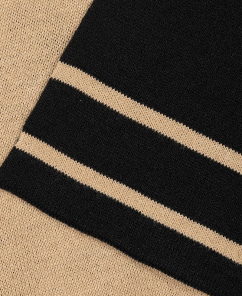Reversible Border Stripe Ruana
