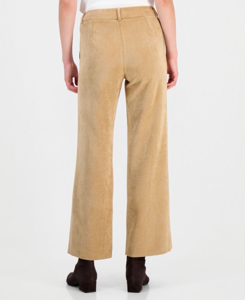 Women's Wide-Leg Stretch Corduroy Trousers