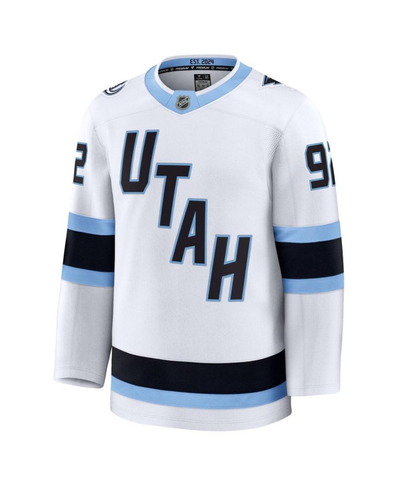 Men's Logan Cooley White Utah Mammoth Away Premium Player Jersey
