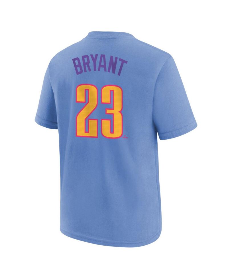 Big Boys and Girls Kris Bryant Light Blue Colorado Rockies Fuse City Connect Name & Number T-Shirt