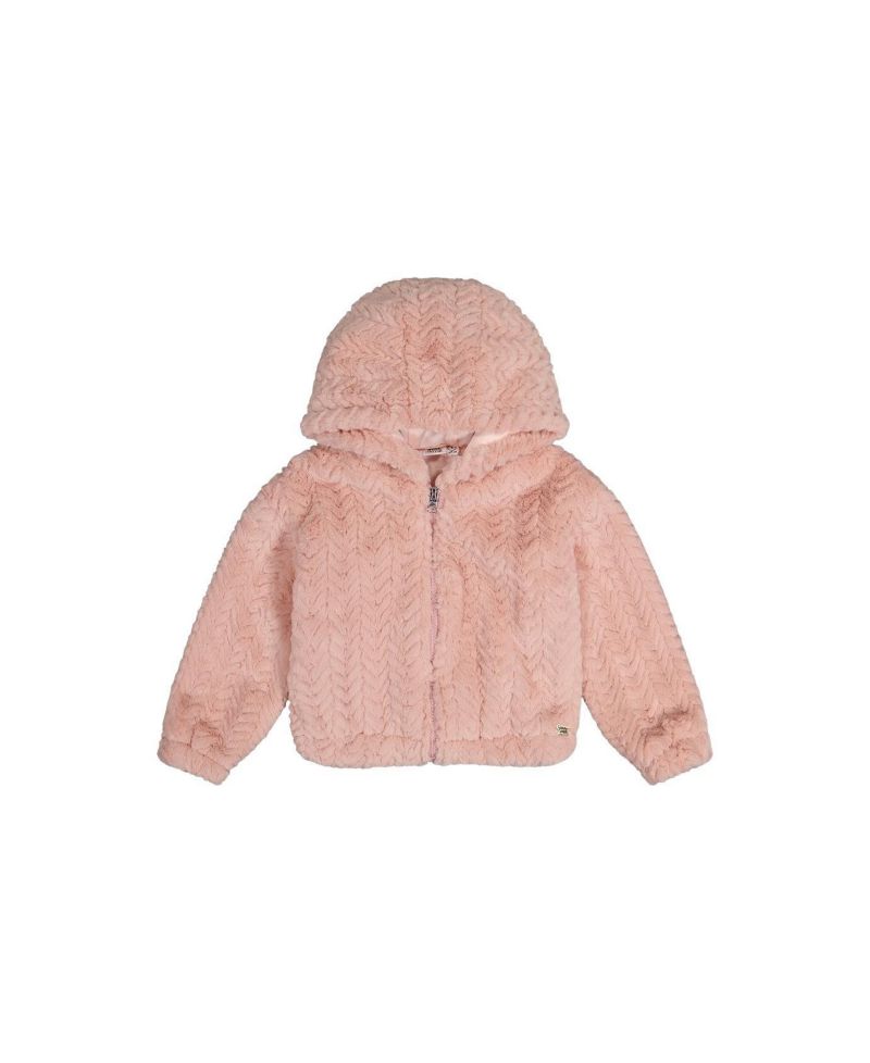 Little and Big Girl's (6-14) Faux Fur Hooded Cardigan