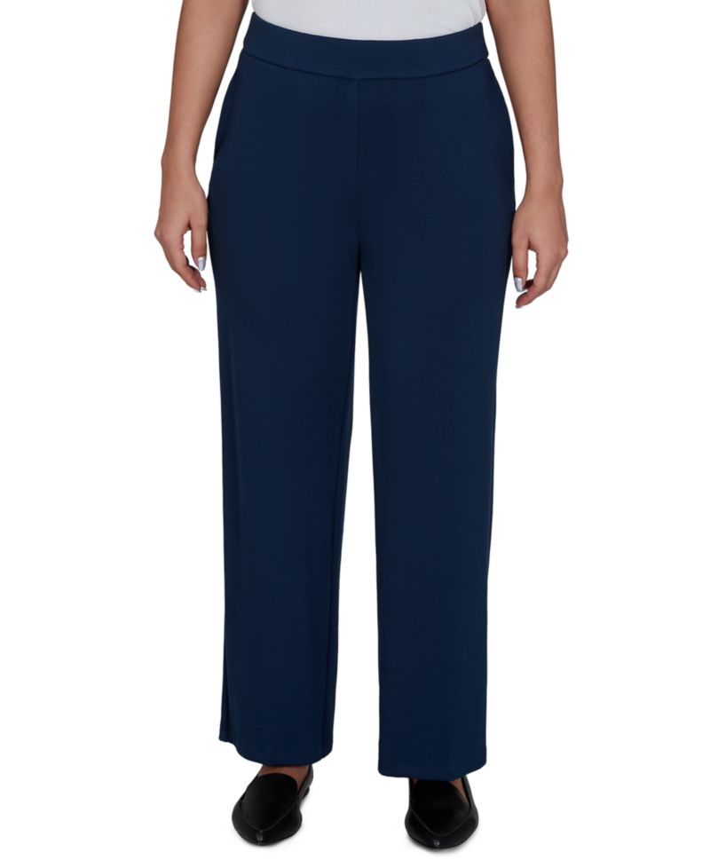 Petite Pull-On Straight-Leg Pants