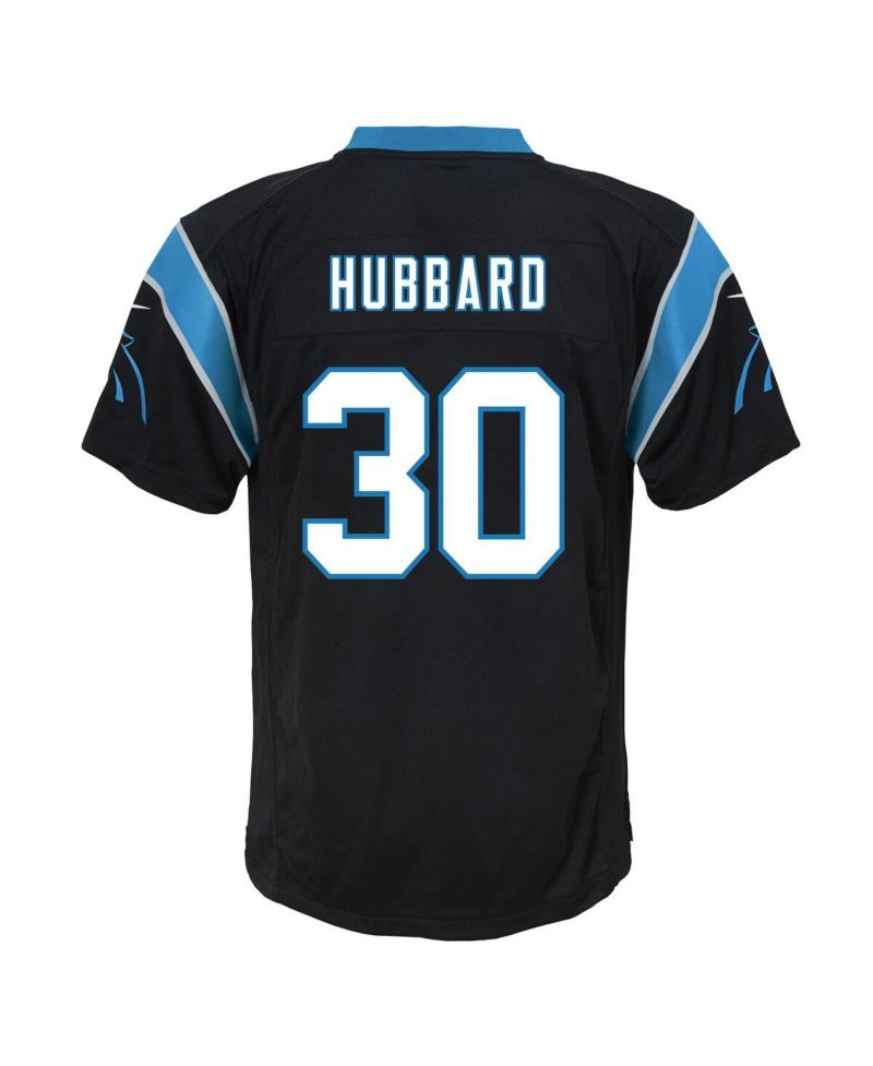 Big Boys and Girls Chuba Hubbard Black Carolina Panthers Team Game Jersey