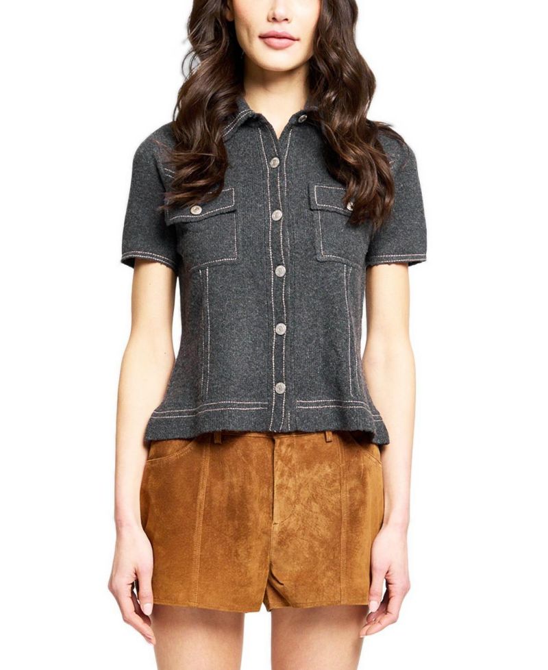 Women's Sienna Short-Sleeve Polo Sweater