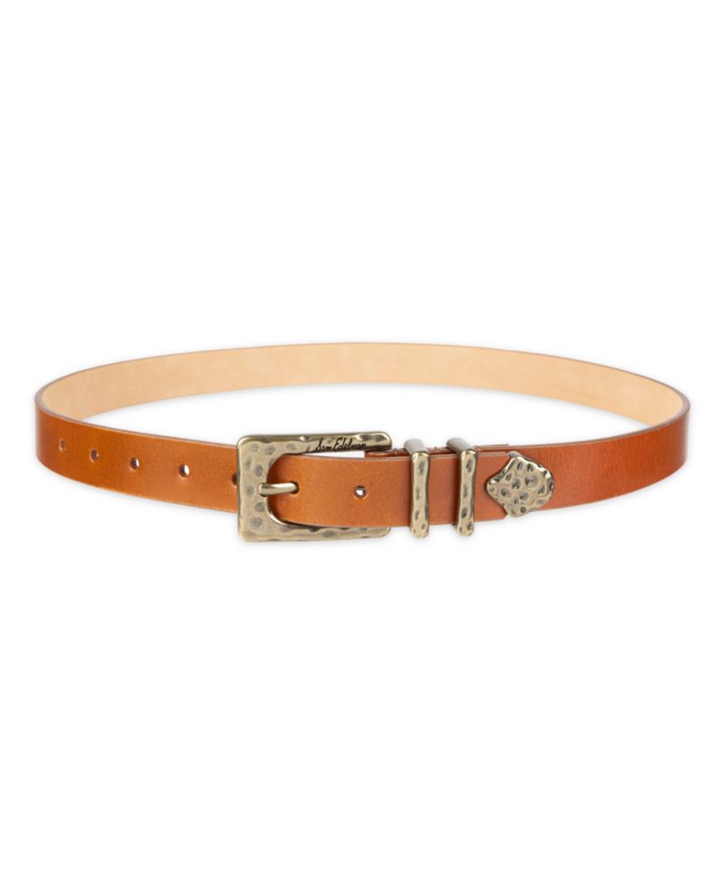 Women's Hammered Metal Casual Leather Belt