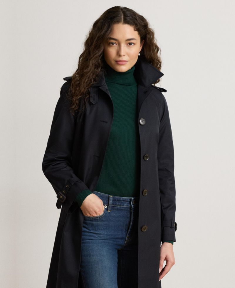Women's Belted Lined Trench Coat