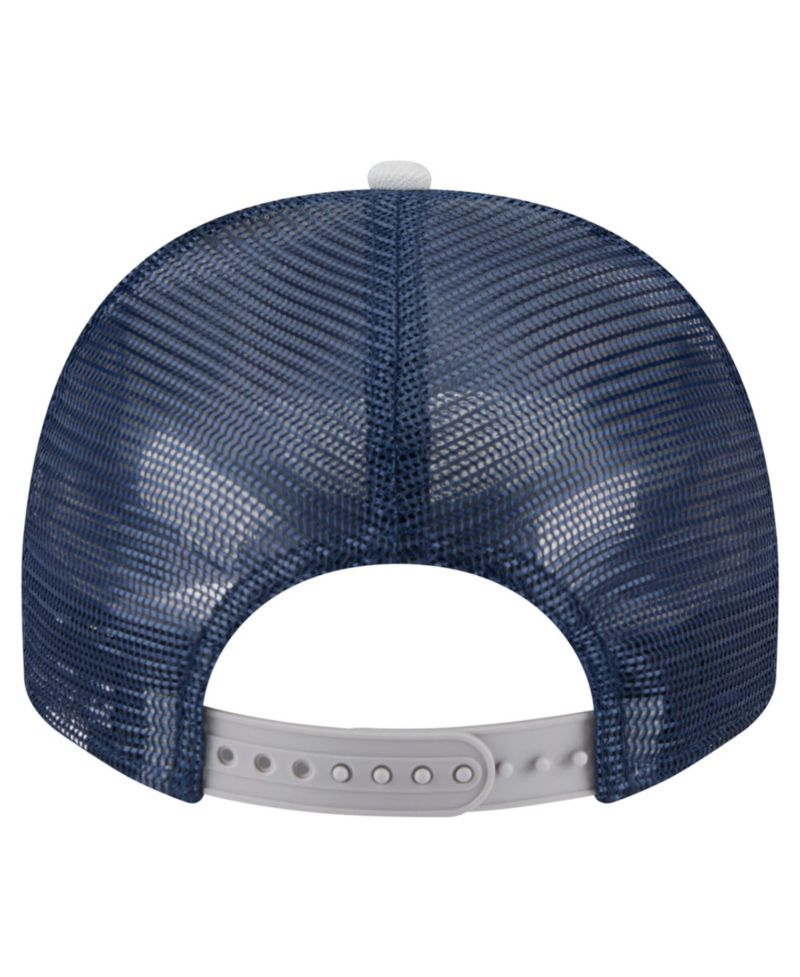 Big Boys and Girls Cream/Navy Dallas Cowboys Banner A-Frame 9FIFTY Trucker Snapback Hat