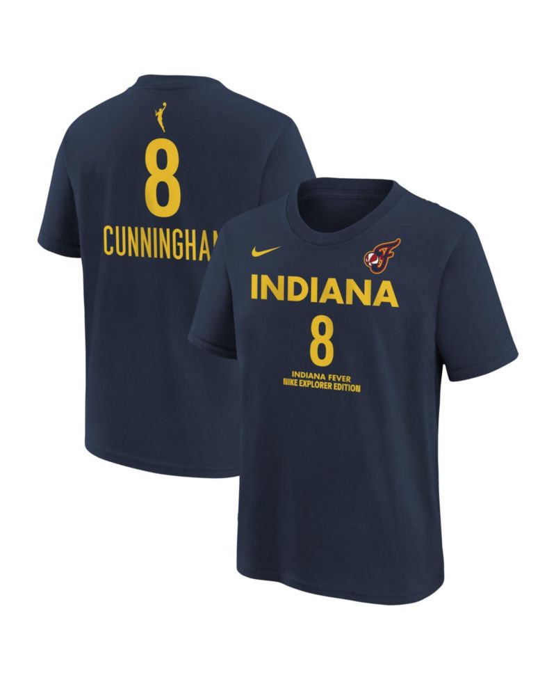 Big Boys and Girls Sophie Cunningham Navy Indiana Fever Explorer Edition Name & Number T-Shirt