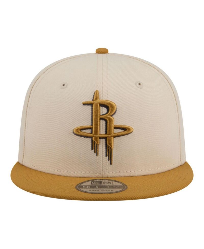 Men's Cream/Tan Houston Rockets Two-Tone Color Pack 9FIFTY Snapback Hat