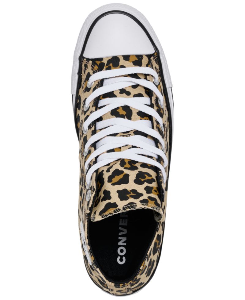 Стильные кроссовки Big Girls Chuck Taylor All Star с высоким берцем и леопардовым принтом от Finish Line